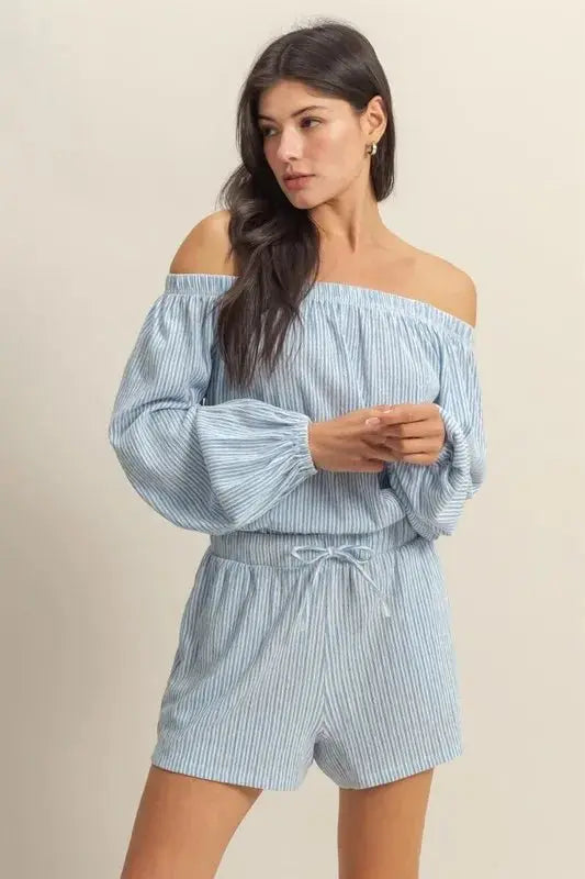 HYFVE Off Shoulder Top and Shorts Set - Love Salve
